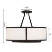 Crystorama BRY-8004-CEILING Bryant 4-lt 18" Semi Flush Mount