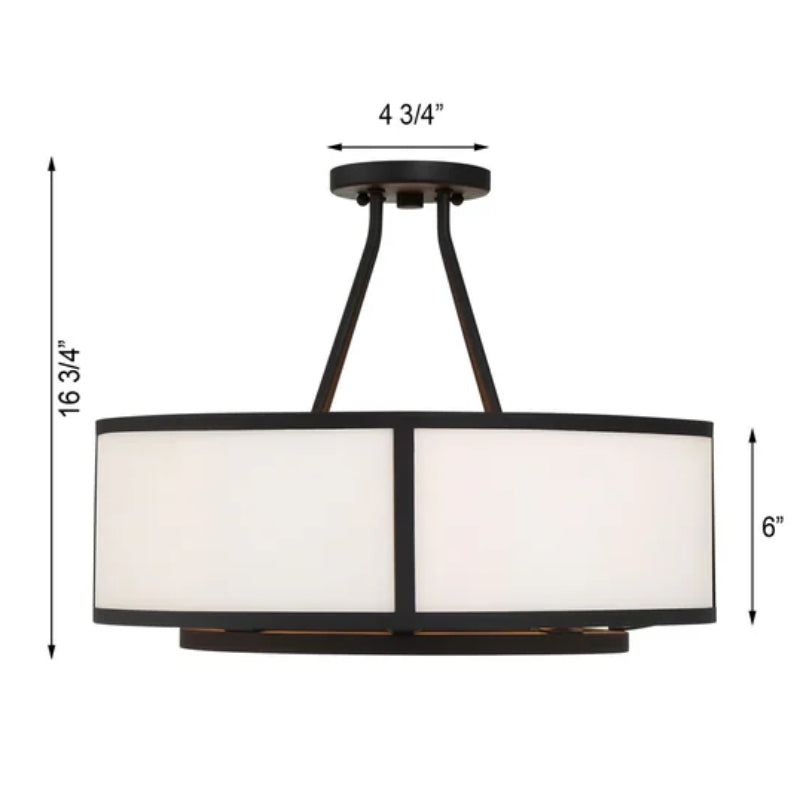 Crystorama BRY-8004-CEILING Bryant 4-lt 18" Semi Flush Mount
