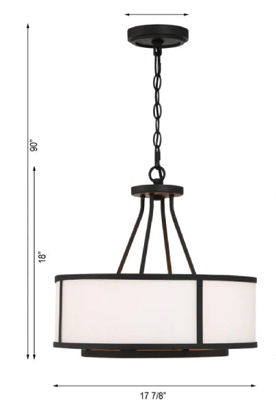 Crystorama BRY-8004 Bryant 4-lt 18" Chandelier