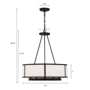 Crystorama BRY-8006 Bryant 6-lt 24" Chandelier