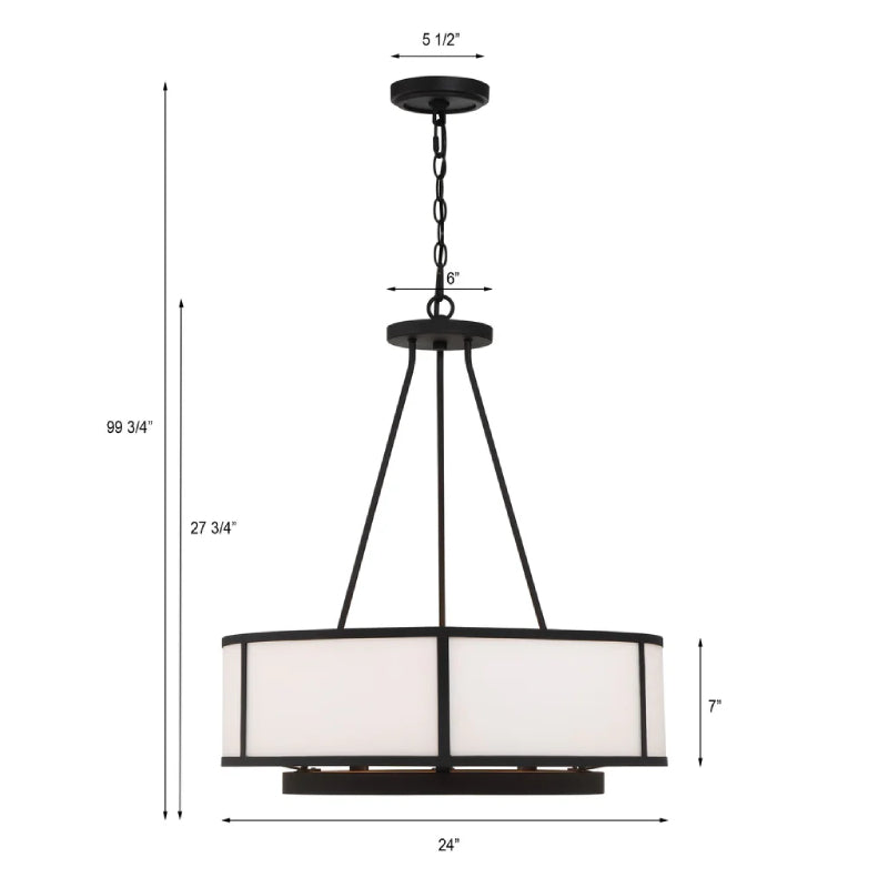 Crystorama BRY-8006 Bryant 6-lt 24" Chandelier