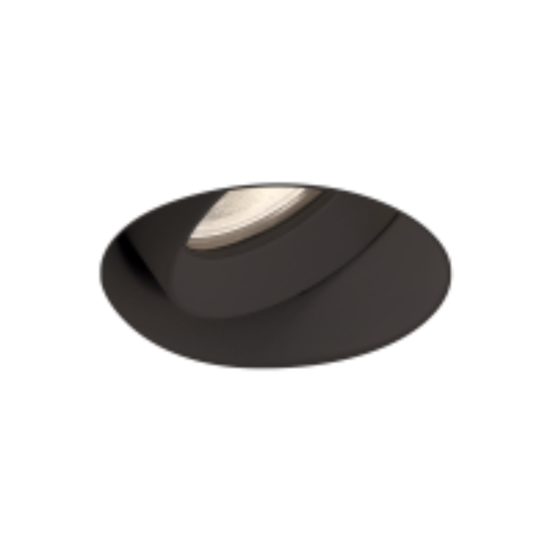 Eurofase BTGO-1R-TL Baby Tango 1 Light 5W Round LED Trimless Flat Gimbal, Honeycomb Louvre - Black