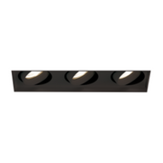 Eurofase BTGO-3-TL Baby Tango 3 Light 15W LED Trimless Flat Gimbal, Honeycomb Louvre - Black