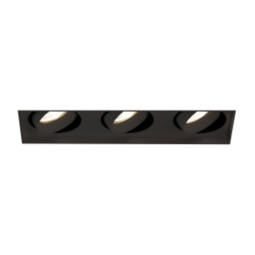 Eurofase BTGO-3-TL Baby Tango 3 Light 30W LED Trimless Flat Gimbal, Honeycomb Louvre - Black