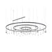 Bover Skybell Circle S/62L/42 197" LED Pendant, Up and Down Light
