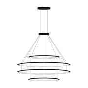 Bover Circular S/4L 4-lt 82" LED Pendant, Inward Light-Black