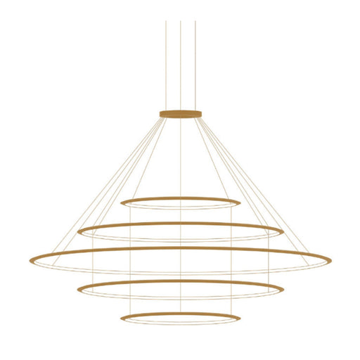 Bover Circular S/5L 5-lt 119" LED Pendant, Inward Light-Gold