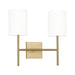 Visual Comfort BW1012 Key 2-lt 16" Medium Wall Sconce - Burnished Brass