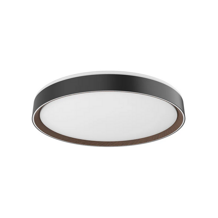 Kuzco FM43920-5CCT Essex 1-lt 20" LED Flush Mount, 5CCT Selectable - Black/Walnut