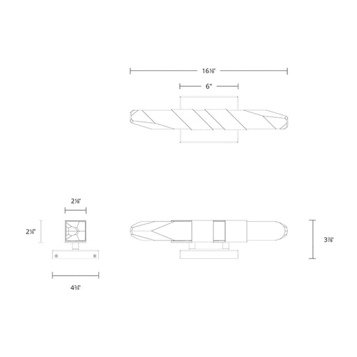 Schonbek Beyond BWS18516 Traverse 1-lt 16" Tall LED Wall Sconce, 4CCT Selectable