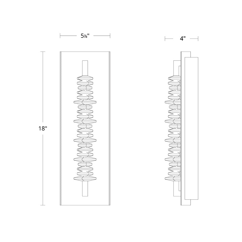 Schonbek Beyond BWS21518 Bergy 18" Tall LED Wall Sconce, 4CCT Selectable