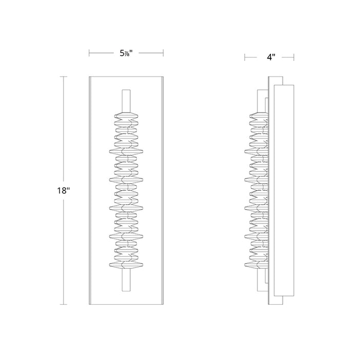 Schonbek Beyond BWS21518 Bergy 18" Tall LED Wall Sconce, 4CCT Selectable