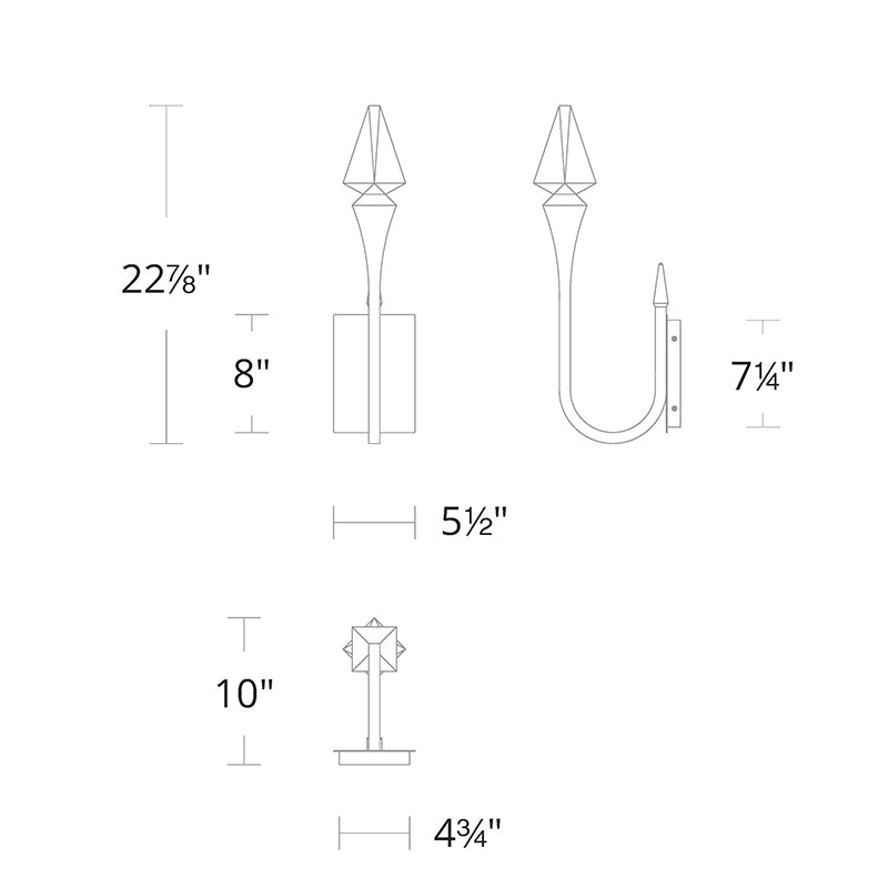 Schonbek Beyond BWS25523 Plumeria 23" Tall LED Wall Sconce, 4CCT Selectable