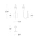 Schonbek Beyond BWS25523 Plumeria 23" Tall LED Wall Sconce, 4CCT Selectable