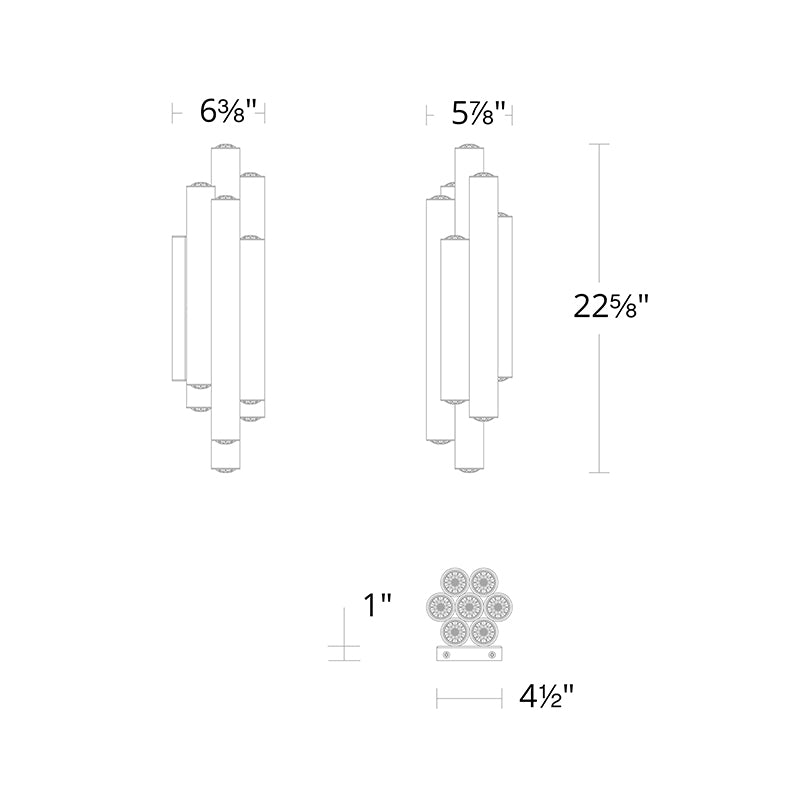 Schonbek Beyond BWS41522 Tamara 22" Tall LED Wall Sconce, 4CCT Selectable