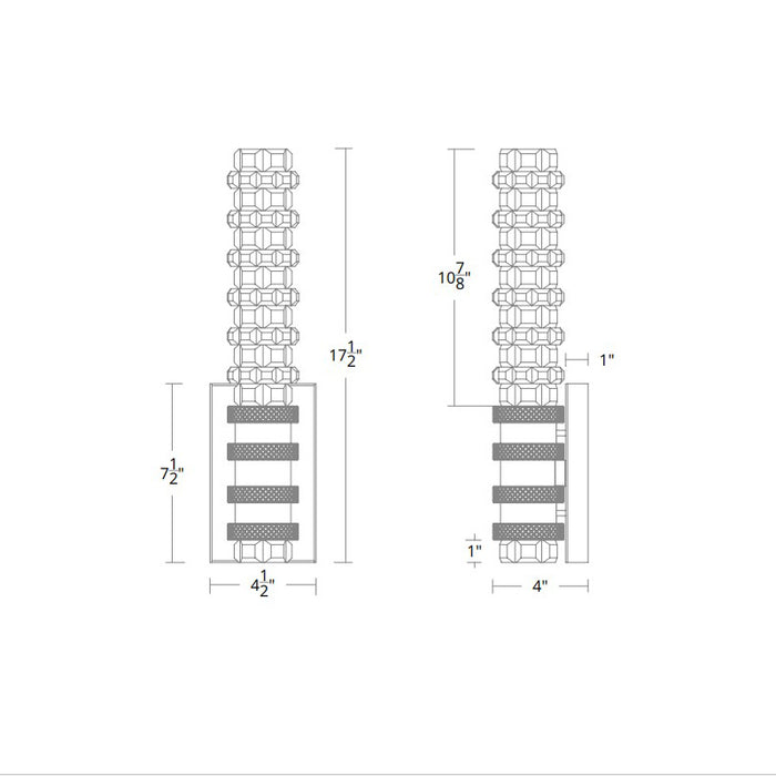 Schonbek Beyond BWS60518 Kemberly 18" Tall LED Wall Sconce, 4CCT Selectable