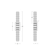 Schonbek Beyond BWS60528 Kemberly 28" LED Wall Sconce, 4CCT Selectable