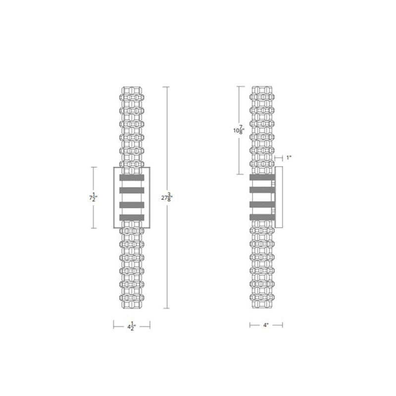 Schonbek Beyond BWS60528 Kemberly 28" LED Wall Sconce, 4CCT Selectable