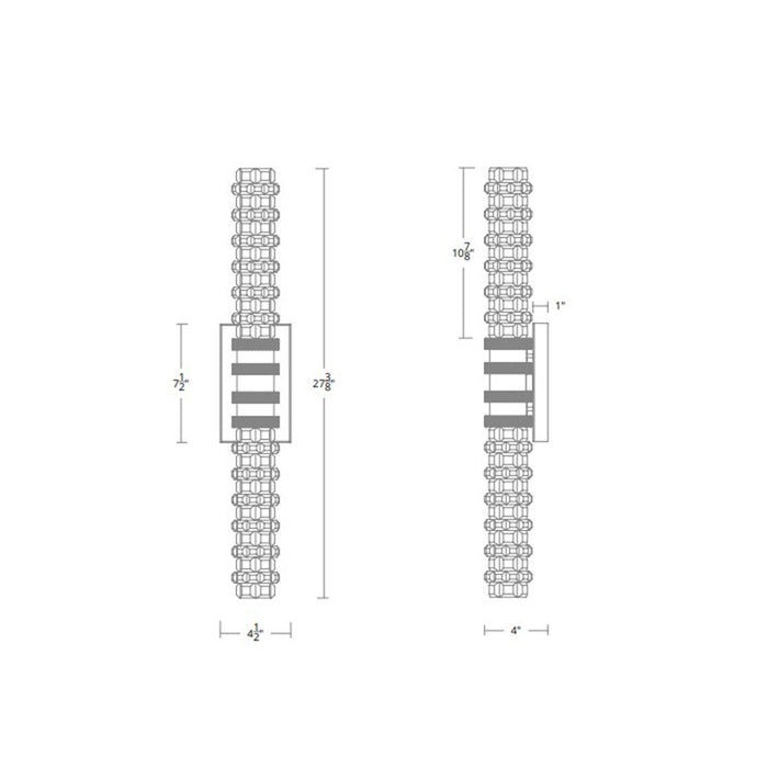 Schonbek Beyond BWS60528 Kemberly 28" LED Wall Sconce, 4CCT Selectable