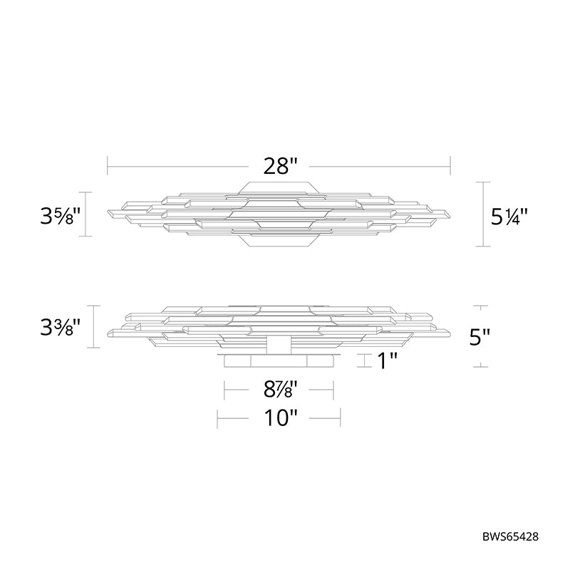 Schonbek Beyond BWS65428 Organza 28" LED Wall Sconce