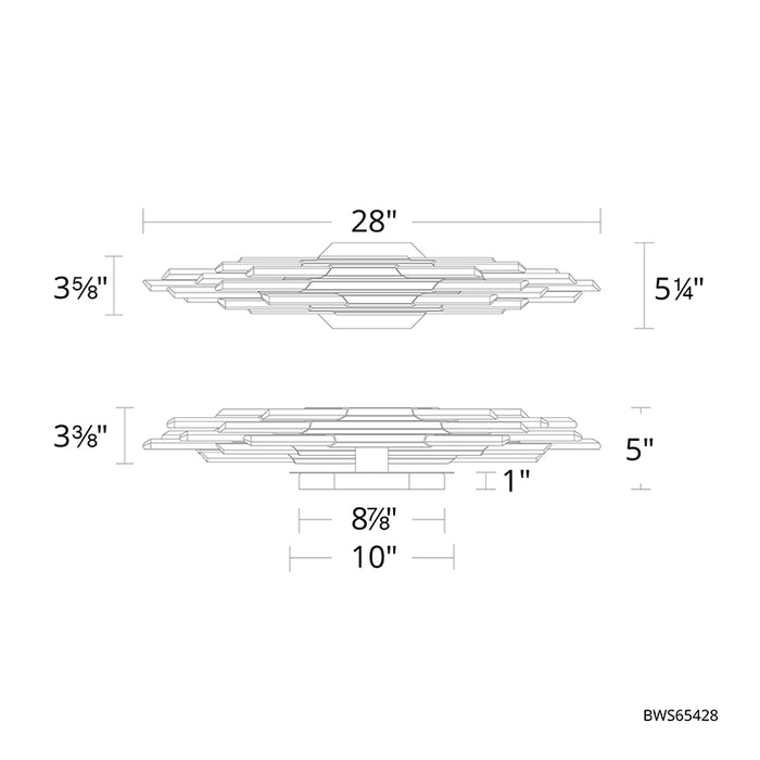 Schonbek Beyond BWS65428 Organza 28" LED Wall Sconce