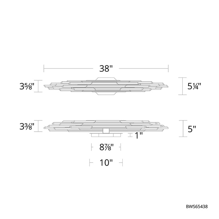 Schonbek Beyond BWS65438 Organza 38" LED Wall Sconce