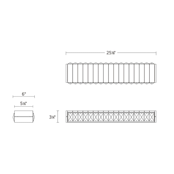 Schonbek Beyond BWS88524 Andean 25" LED Wall Sconce, 4CCT Selectable
