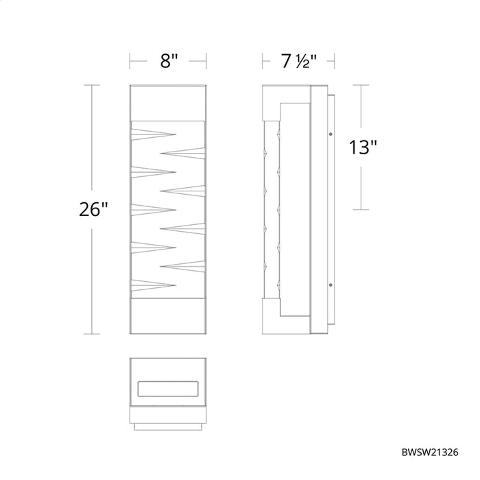 Schonbek Beyond BWSW21326 Labrynth 26" Tall LED Outdoor Wall Light