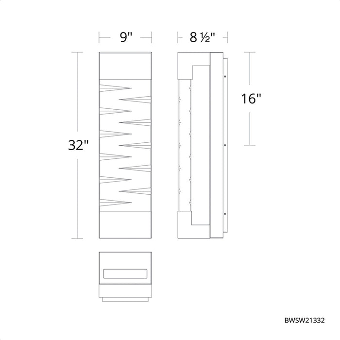 Schonbek Beyond BWSW21332 Labrynth 32" Tall LED Outdoor Wall Light