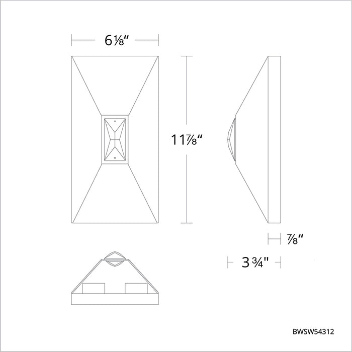 Schonbek Beyond BWSW54312 Vida 12" Tall LED Outdoor Wall Light