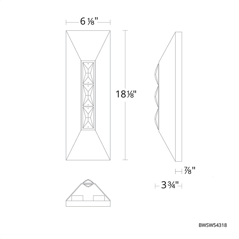 Schonbek Beyond BWSW54318 Vida 18" Tall LED Outdoor Wall Light