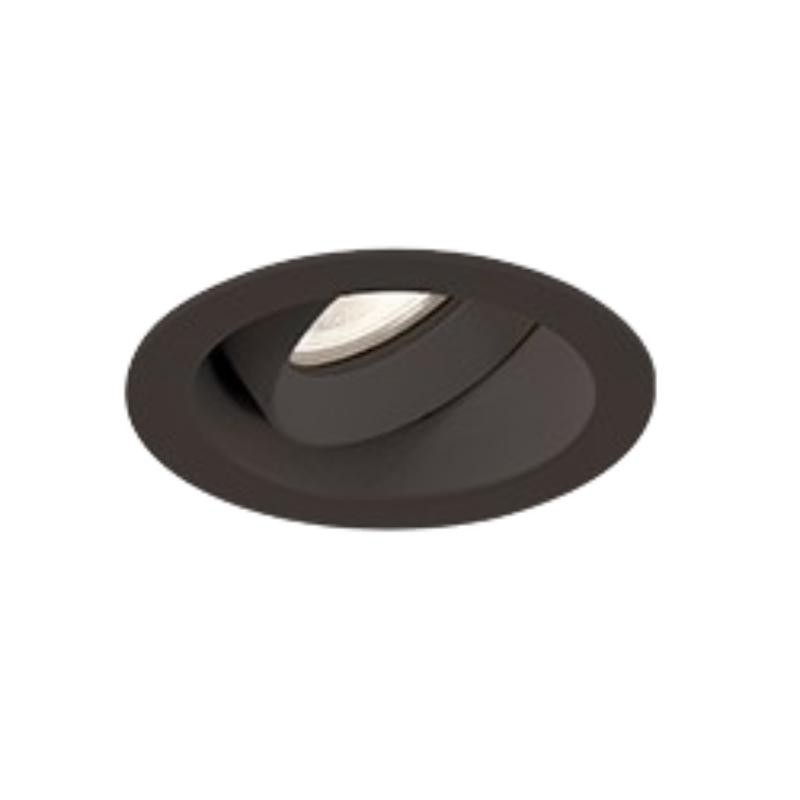 Eurofase BTGO-1R-T Baby Tango 1 Light 10W Round LED Flat Gimbal Trim, Frosted Lens - Black