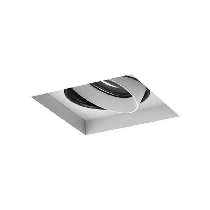 Eurofase BTGO-1S-TL Baby Tango 1 Light 10W Square LED Trimless Flat Gimbal, Frosted Lens - White