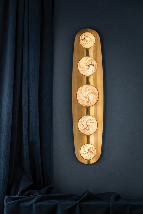 Corbett 472-05 Bezel 5-lt 31" Tall LED Wall Sconce