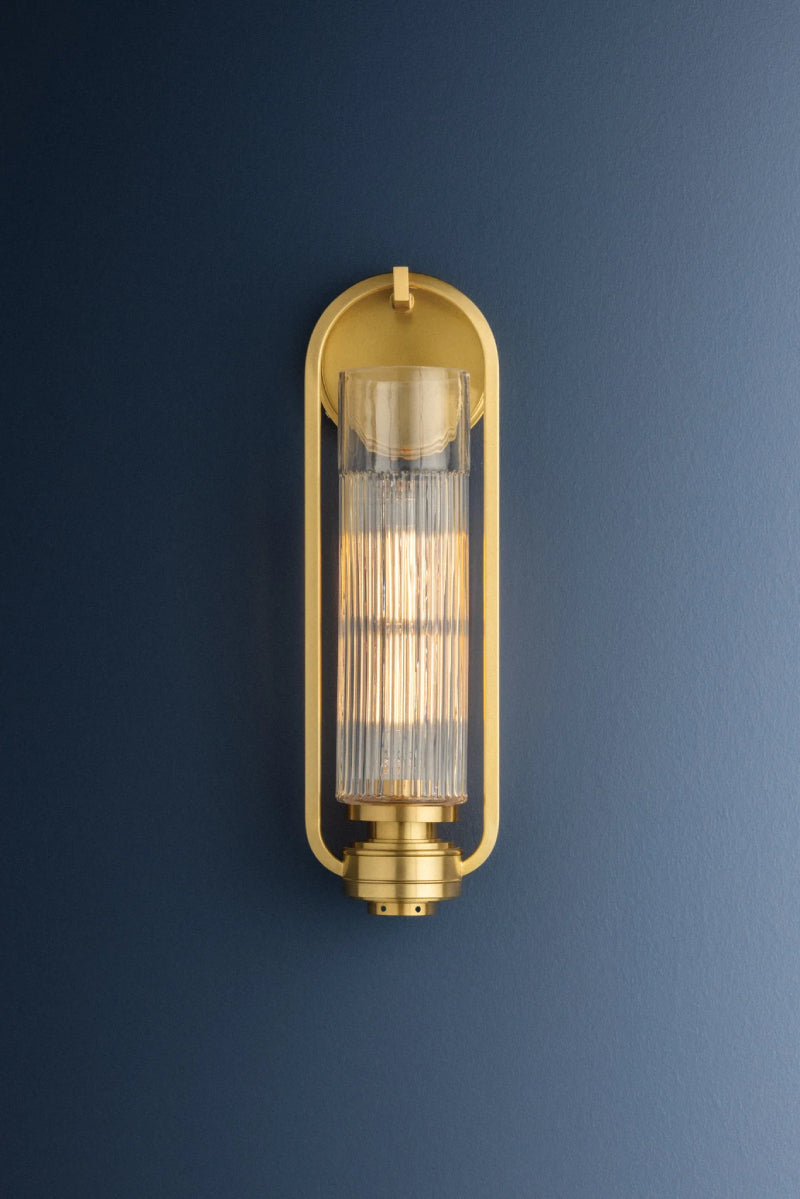 Hudson Valley 4161 Binnewater 1-lt 16" Tall Wall Sconce-Aged Brass