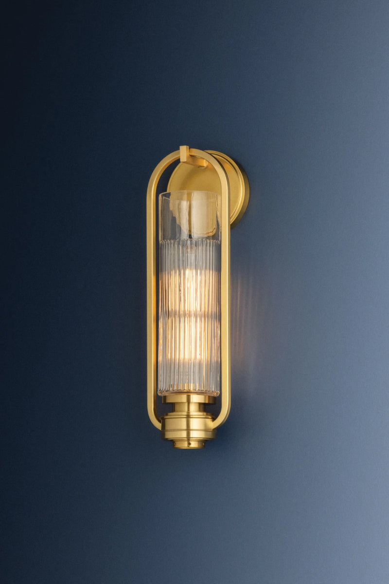 Hudson Valley 4161 Binnewater 1-lt 16" Tall Wall Sconce-Aged Brass
