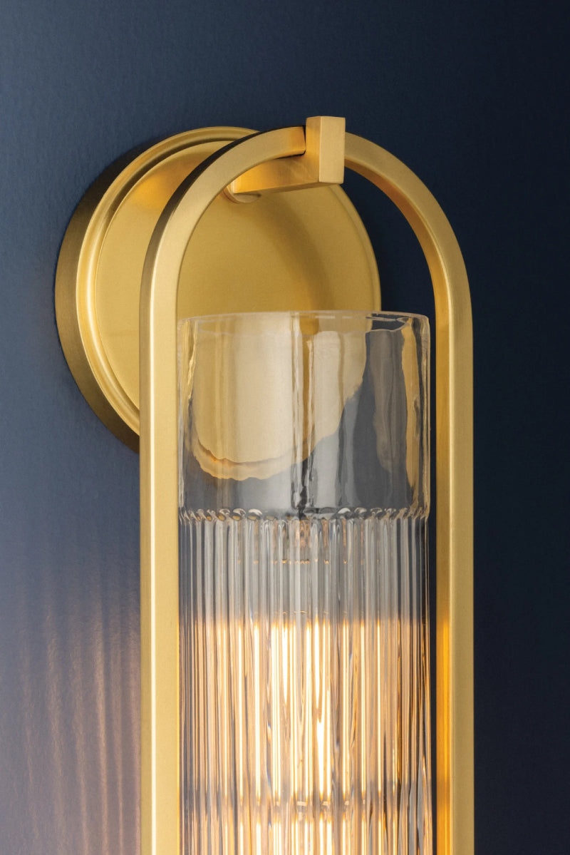Hudson Valley 4161 Binnewater 1-lt 16" Tall Wall Sconce-Aged Brass
