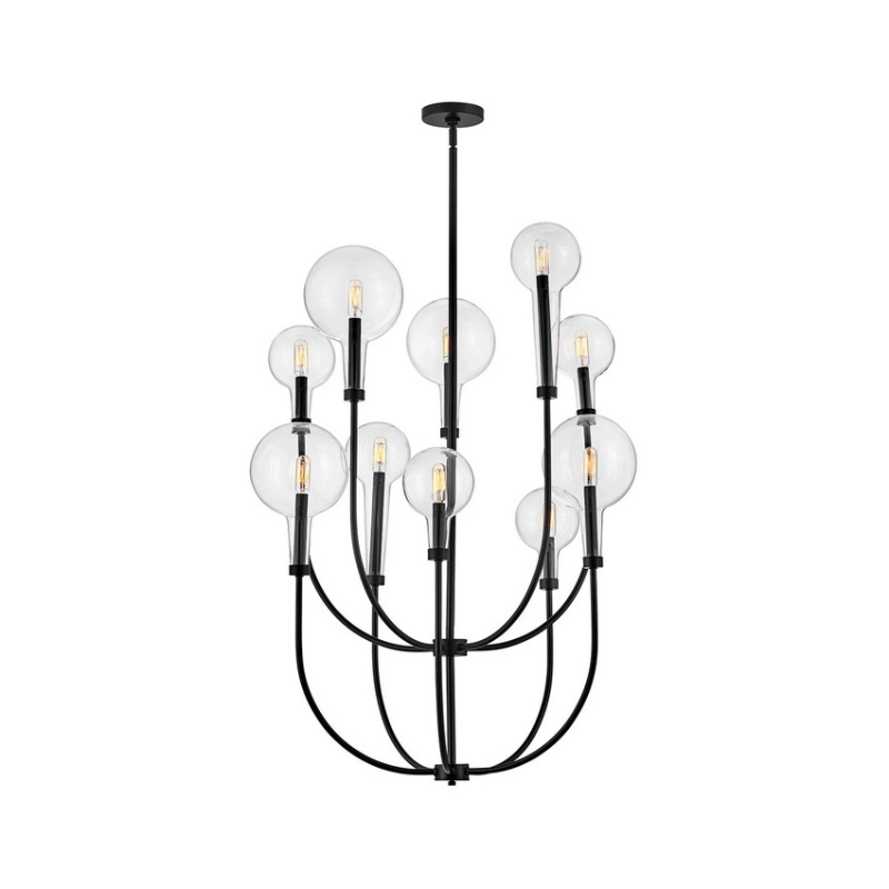 Hinkley 30527 Alchemy 10-lt 30" LED Chandelier - Black