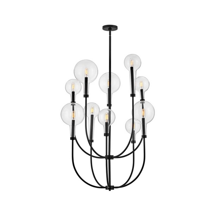 Hinkley 30527 Alchemy 10-lt 30" LED Chandelier - Black