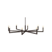 Hinkley 45049 Ezra 8-lt 50" LED Chandelier - Black Oxide