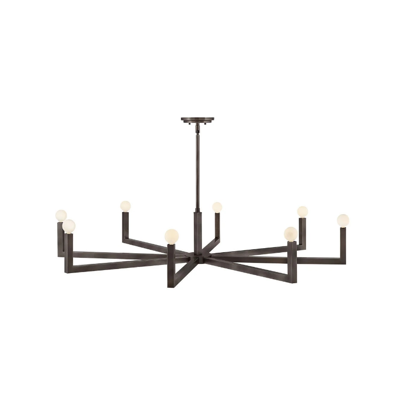 Hinkley 45049 Ezra 8-lt 50" LED Chandelier - Black Oxide