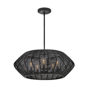 Hinkley 10385-LV Luca 5-lt 28" LED Outdoor Chandelier - Black