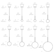 Pablo Designs Bola Sphere 12" LED Pendant