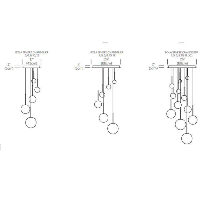 Pablo Designs Bola Sphere LED Chandelier