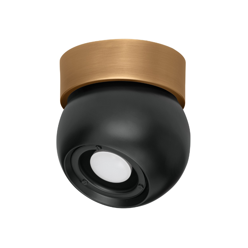 Troy C1406 Odin 1-lt 6" LED Flush Mount - Patina Brass/Soft Black