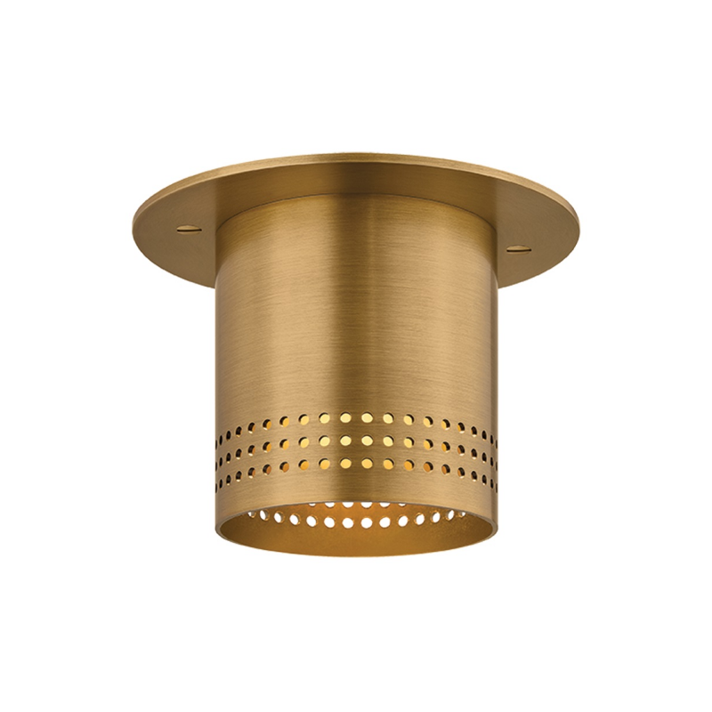 Troy C1508 Berg 1-lt 5" Flush Mount - Patina Brass