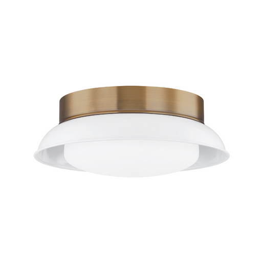 Troy C2014 Arnie 2-lt 14" Flush Mount - Patina Brass/White
