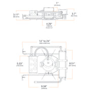 DMF C Series 4" LED Round New Construction Downlight w/ Emergency Remote Test Switch, 1000lm
