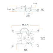 DMF C Series 4" LED Round New Construction Downlight, 2000lm