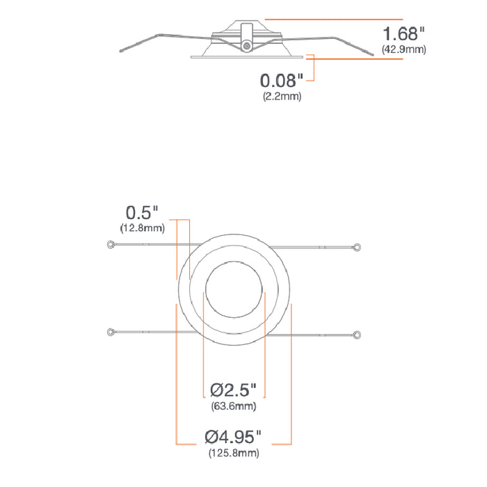 DMF C Series 4" LED Round New Construction Downlight, 1500lm